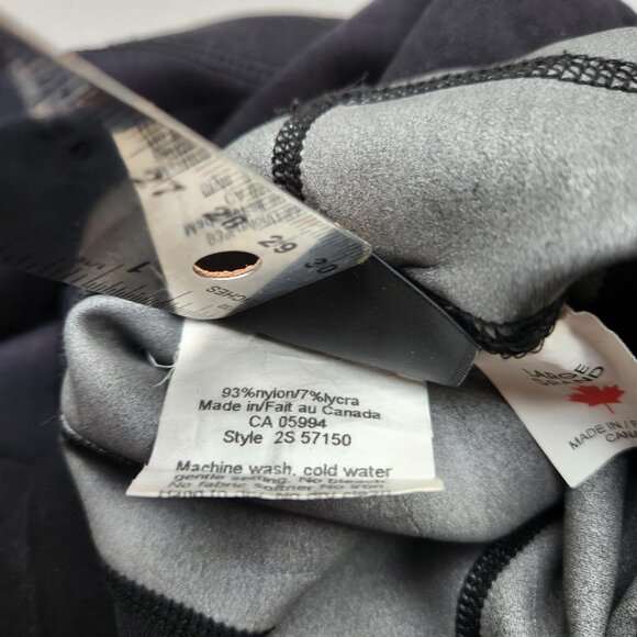 Navarro Men’s Swim Top Rash Guard Large Black Silver Mock Neck Made in Canada - Picture 6 of 6